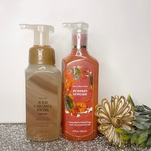 Bath & Body Work Hand Soap Pumpkin Cupcake and Iced Caramel Swirl NWT
